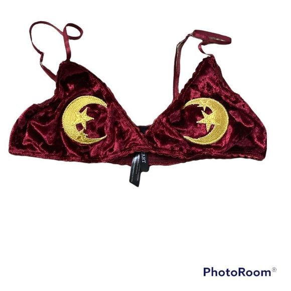 I Heart Other - New I Heart Wine Moon Appliqué bra